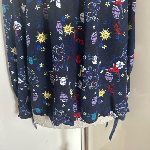 Zadig & Voltaire Theresa Print Tattoo Pirate Shirt sz S - Picture 9 of 15